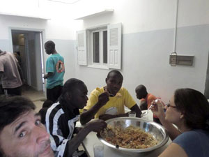 Almo&ccedil;o de Natal com os meninos.